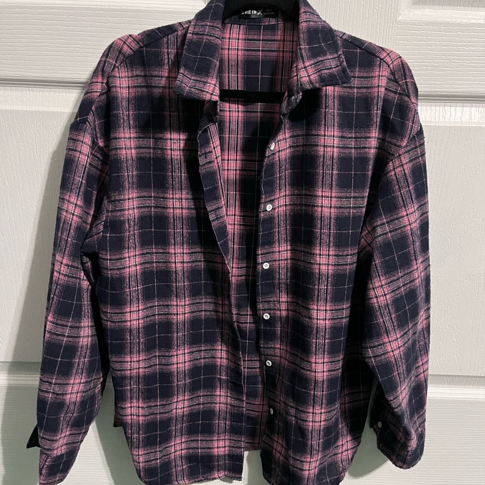 Plaid Flannel Shirt with Skeleton Graphic NEW - Picture 3 of 7